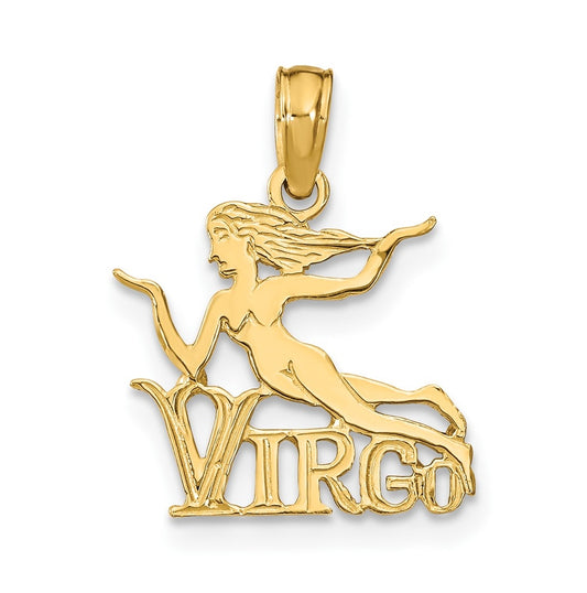 10K Yellow Gold VIRGO Zodiac-Charm