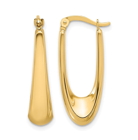 10k Yellow Gold Polished Hoop Earrings