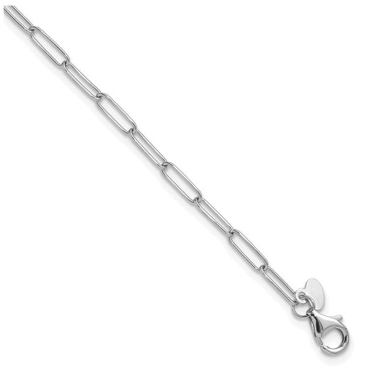 10K White Gold Polished Fancy Link Bracelet