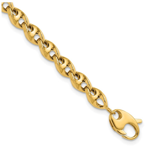 10k Yellow Gold Polished Fancy Link Bracelet