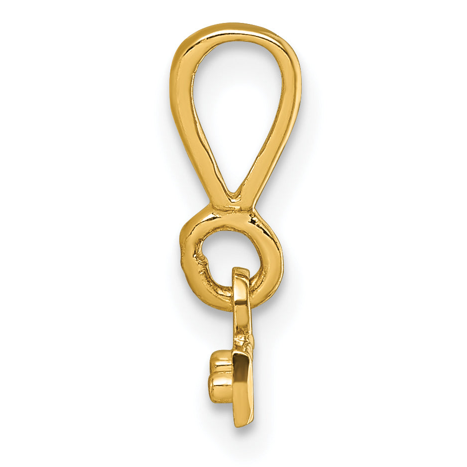 10K Yellow Gold Casted Large Diamond Cut Top Charm