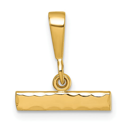 10K Yellow Gold Casted Large Diamond Cut Top Charm