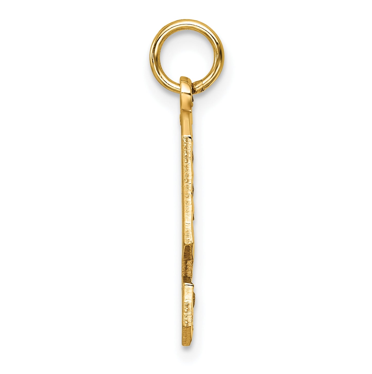 10K Yellow Gold Casted Large Diamond Cut Number 9 Charm