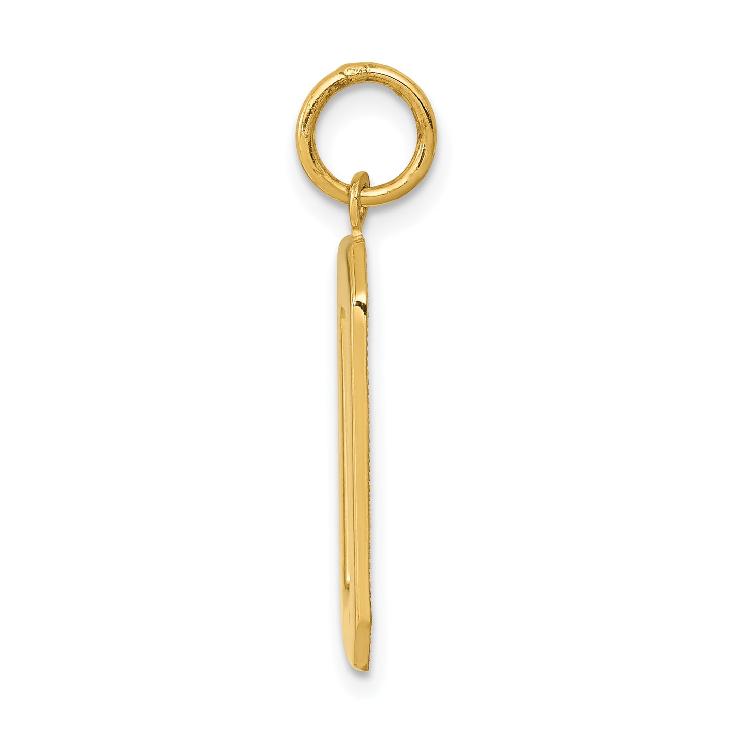 10K Yellow Gold Large Polished Number 0 Charm