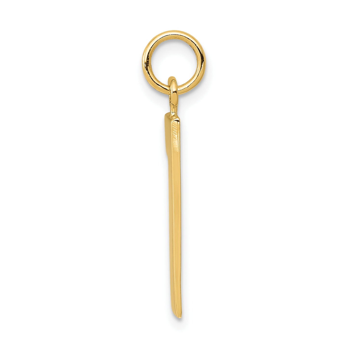 10K Yellow Gold Large Polished Number 1 Charm