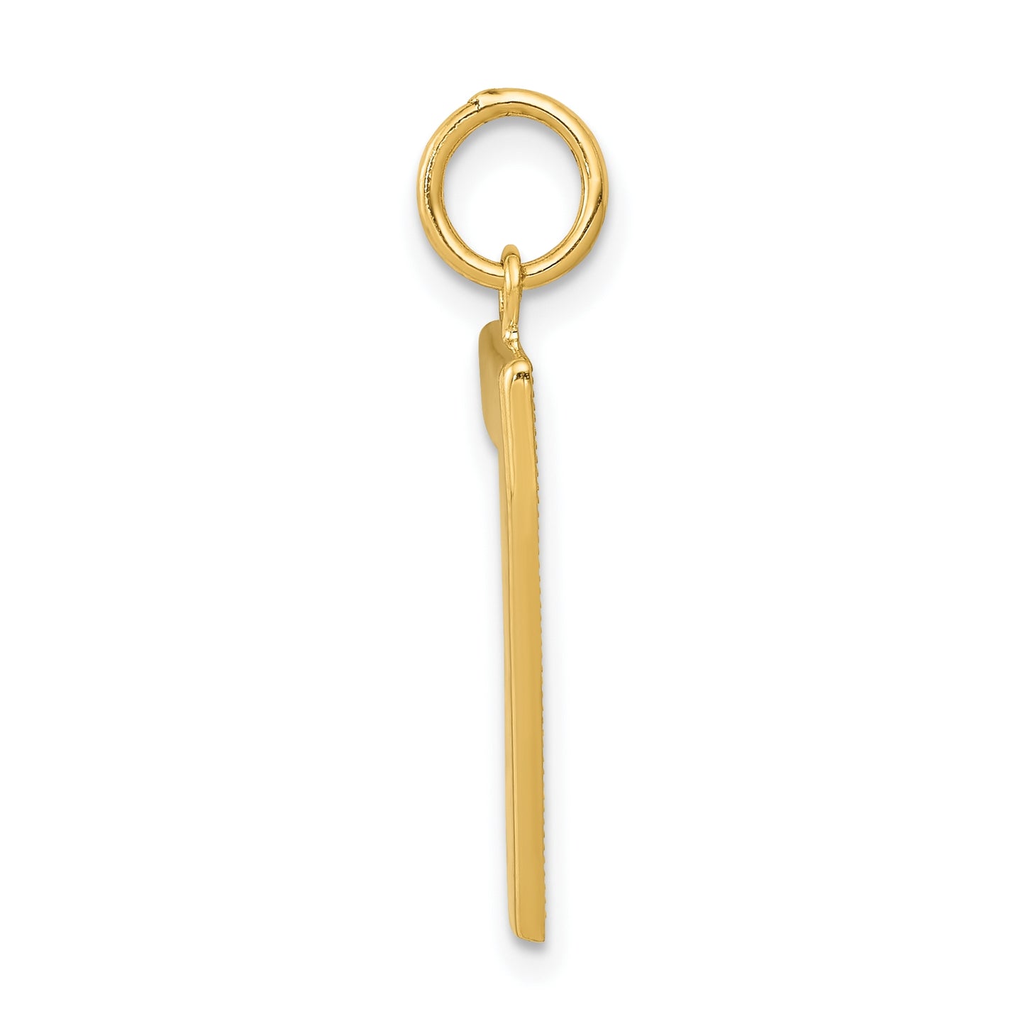 10K Yellow Gold Casted Large Polished Number 7 Charm