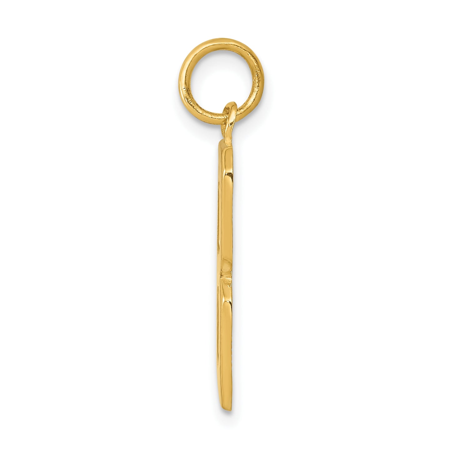 10K Yellow Gold Casted Large Polished Number 8 Charm
