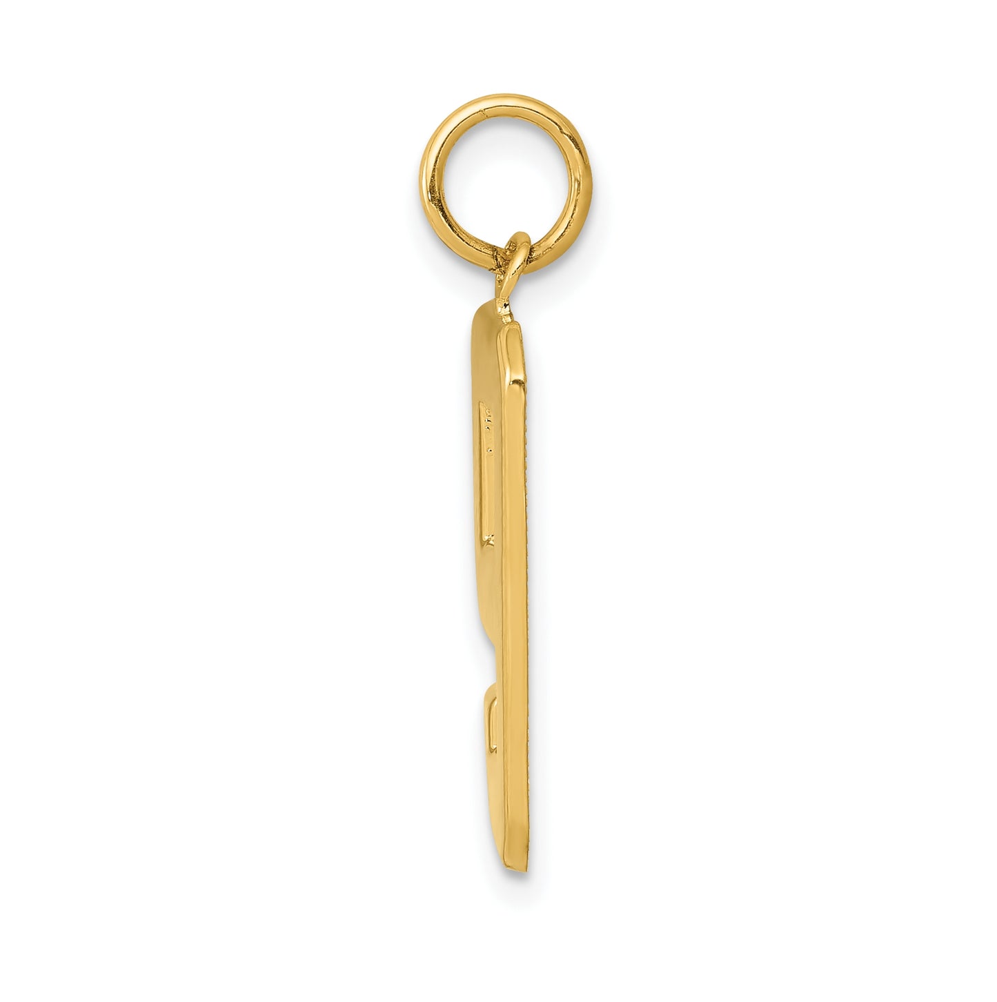 10K Yellow Gold Casted Large Polished Number 9 Charm