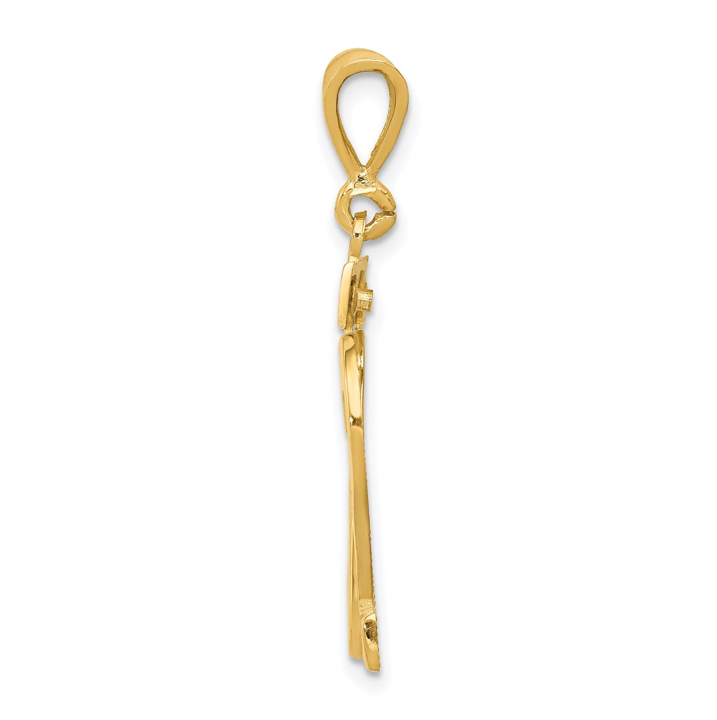 10K Yellow Gold Casted Large Polished Number 32 Charm