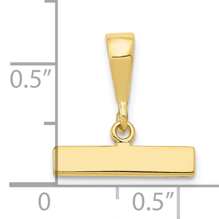 10K Yellow Gold Casted Large Polished Top Charm