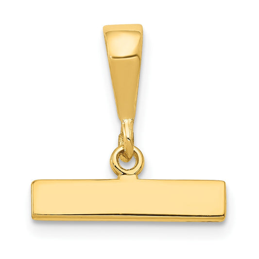 10K Yellow Gold Casted Large Polished Top Charm