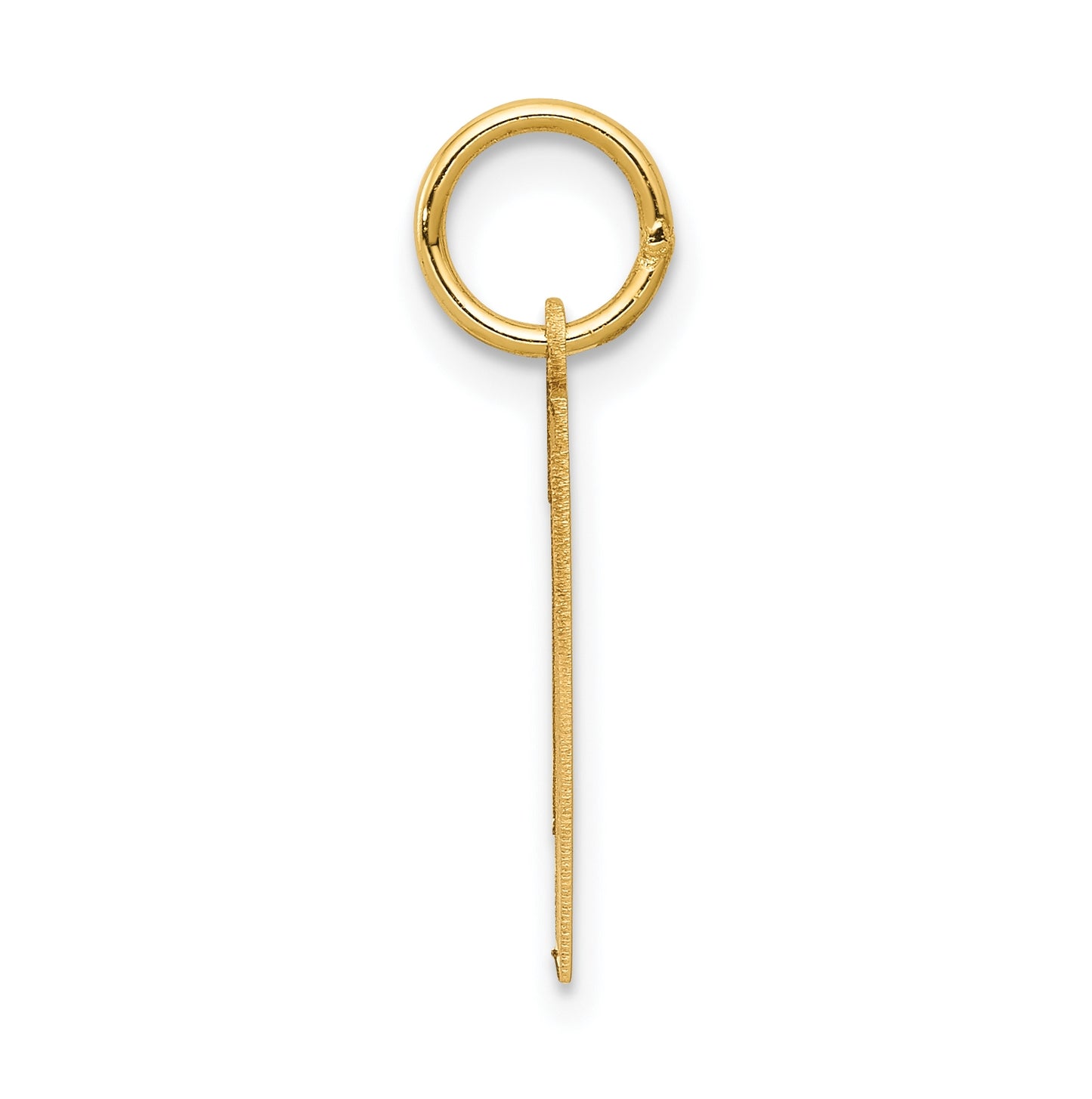 10K Yellow Gold Medium Satin Number 1 Charm