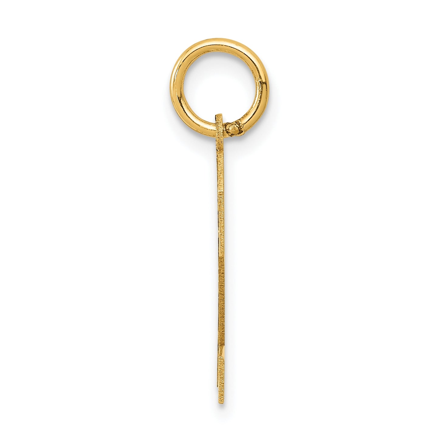 10K Yellow Gold Medium Satin Number 2 Charm