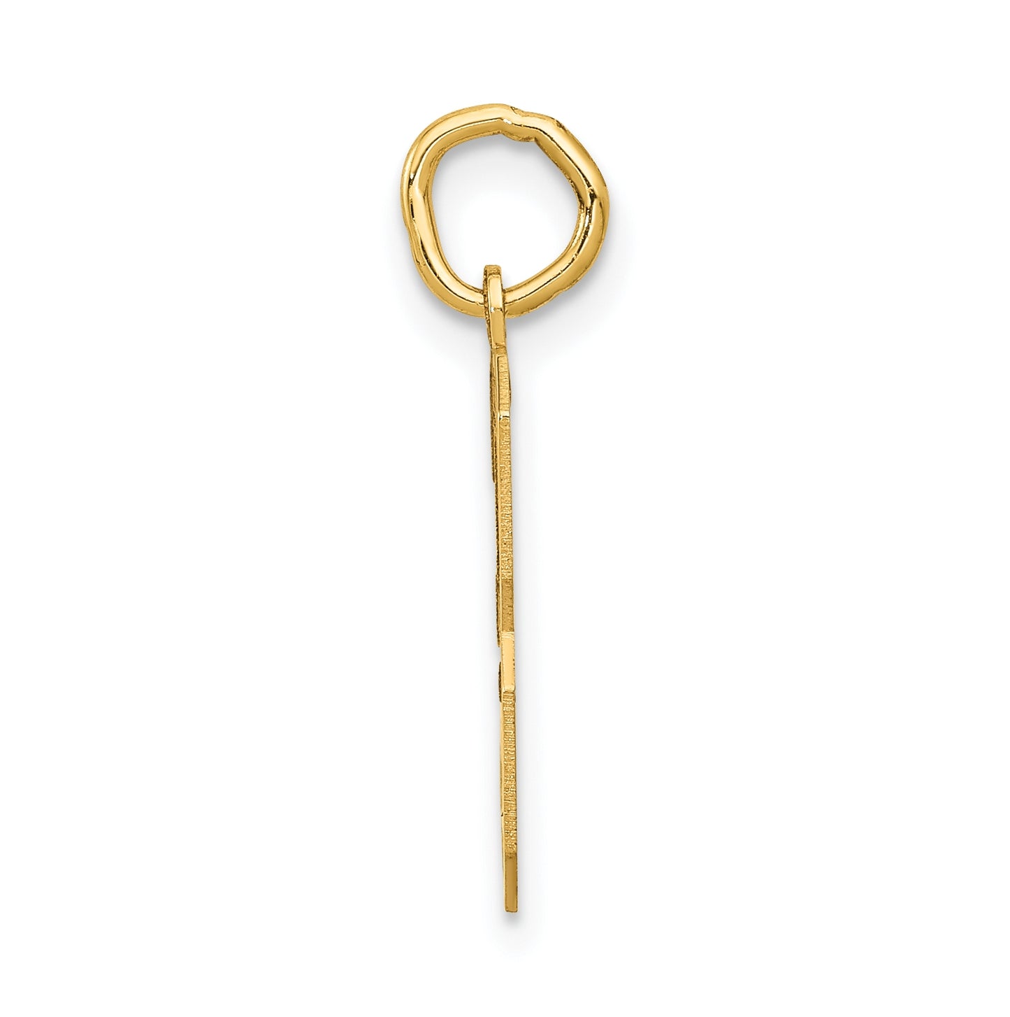 10K Yellow Gold Medium Satin Number 3 Charm