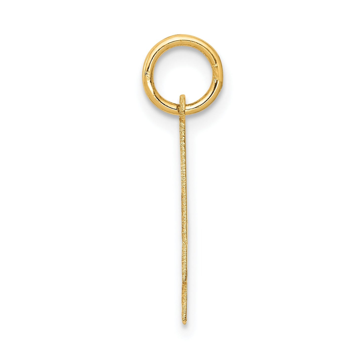 10K Yellow Gold Medium Satin Number 4 Charm