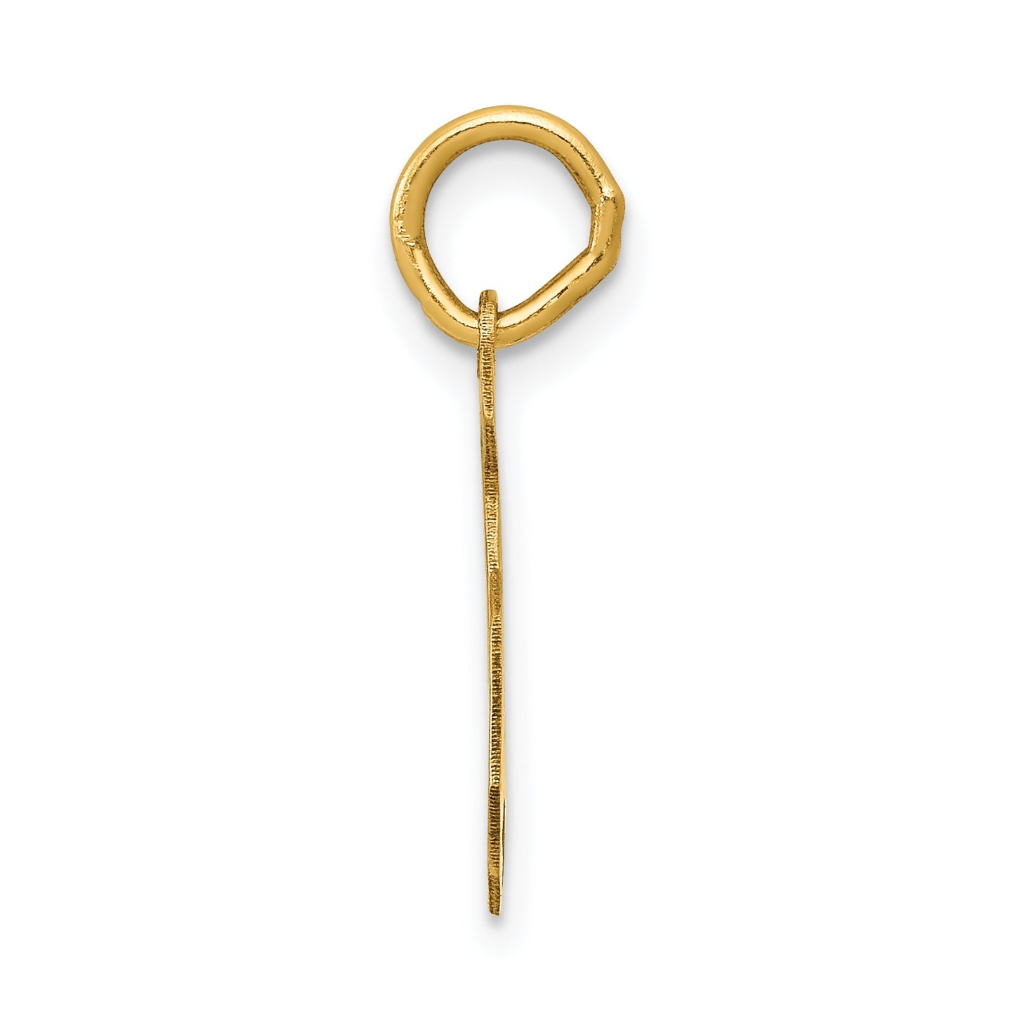 10K Yellow Gold Medium Satin Number 5 Charm