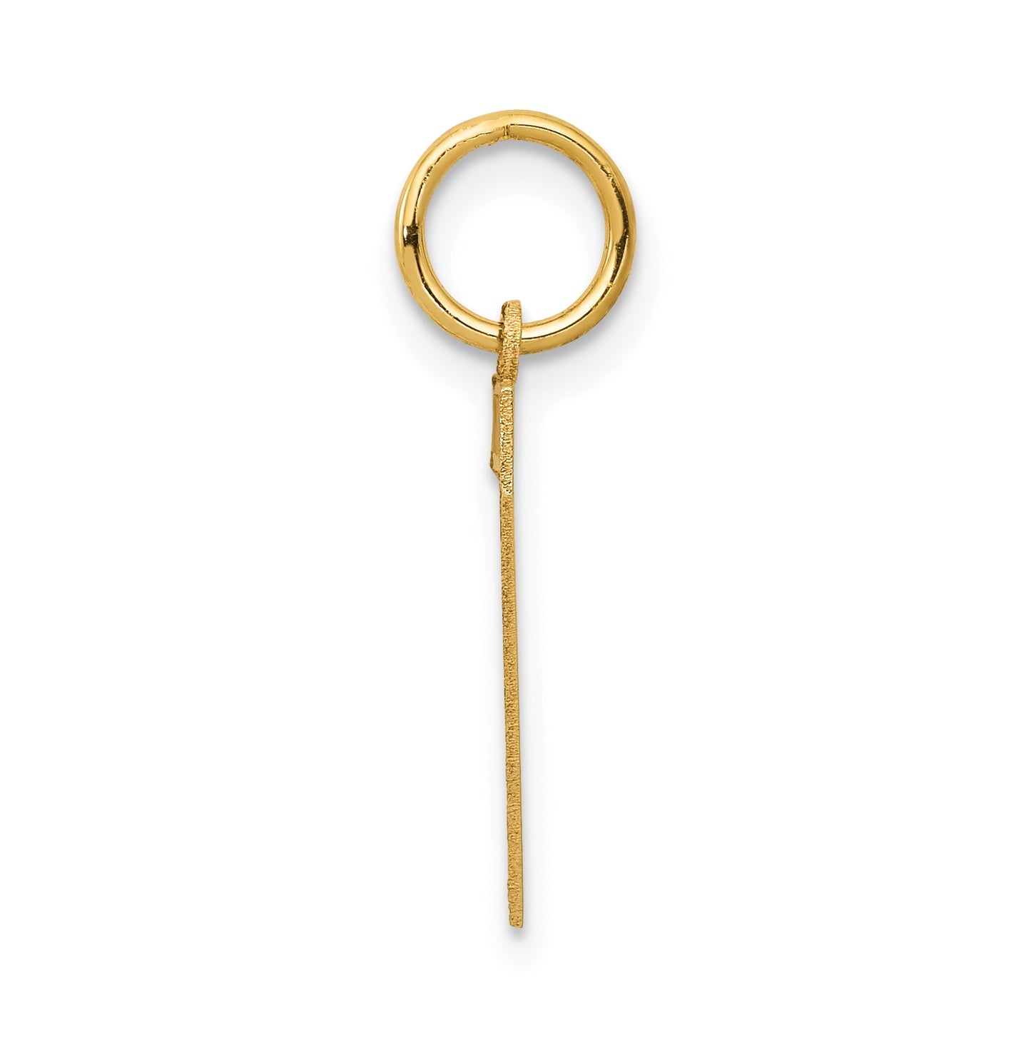 10K Yellow Gold Medium Satin Number 7 Charm