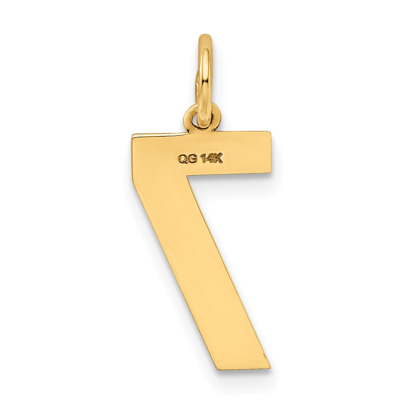 10K Yellow Gold Medium Satin Number 7 Charm