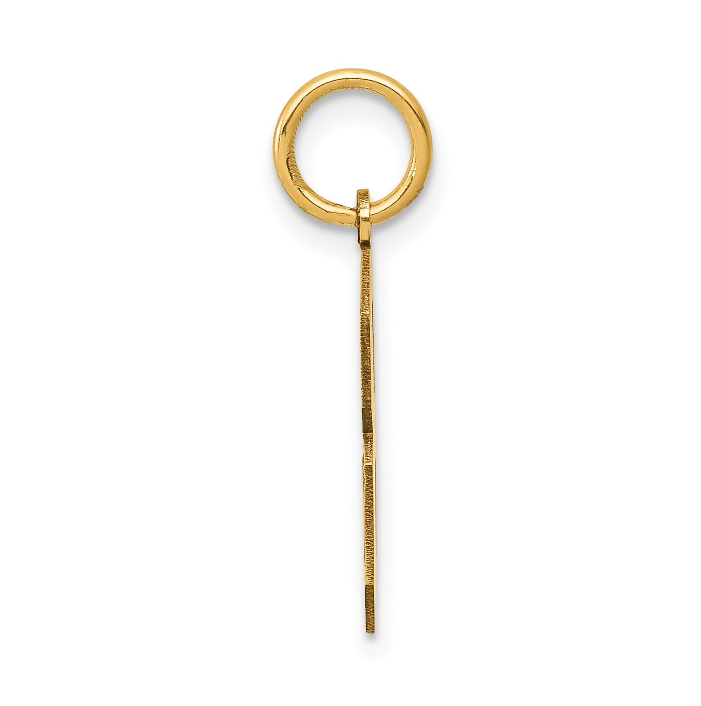 10K Yellow Gold Medium Satin Number 8 Charm