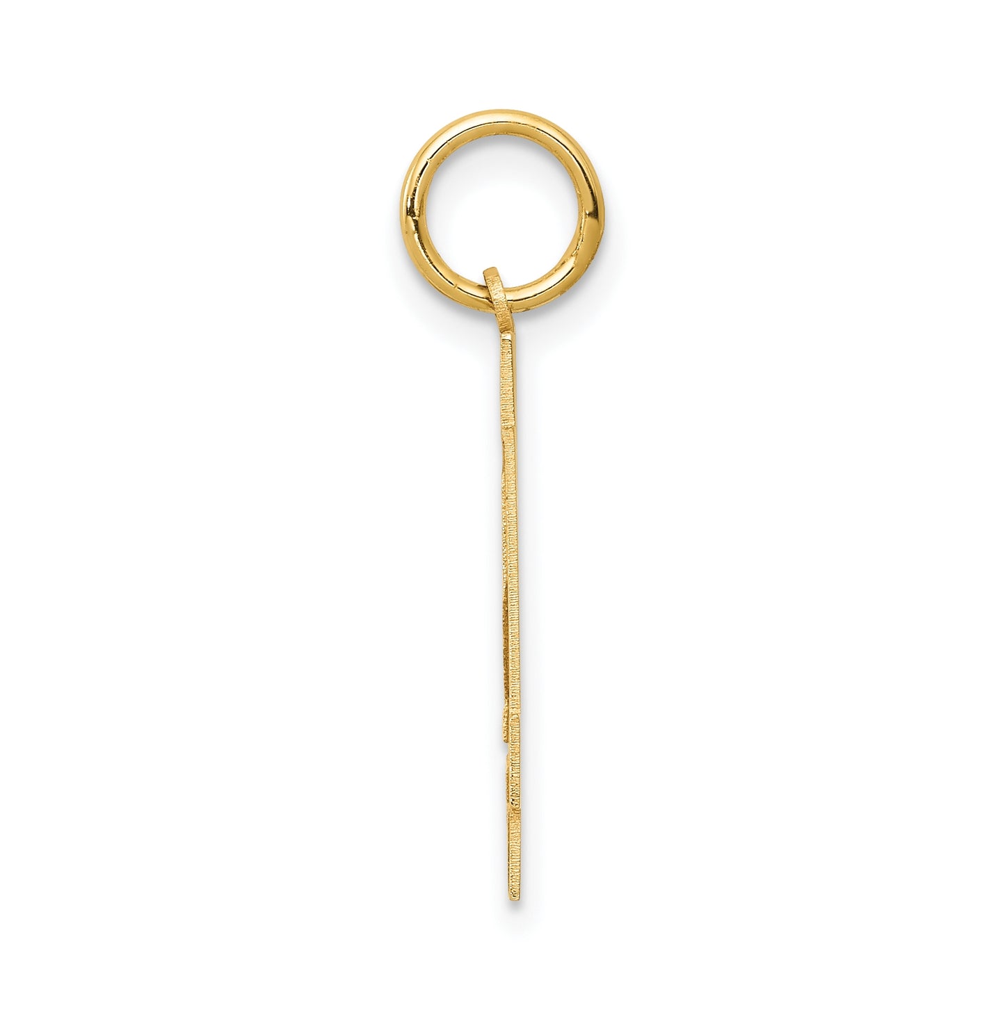 10K Yellow Gold Medium Satin Number 34 Charm
