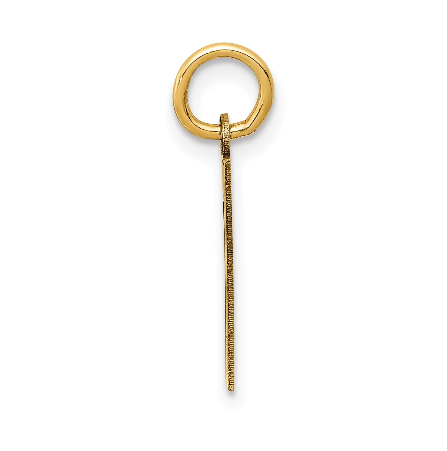 10K Yellow Gold Small Satin Number 1 Charm