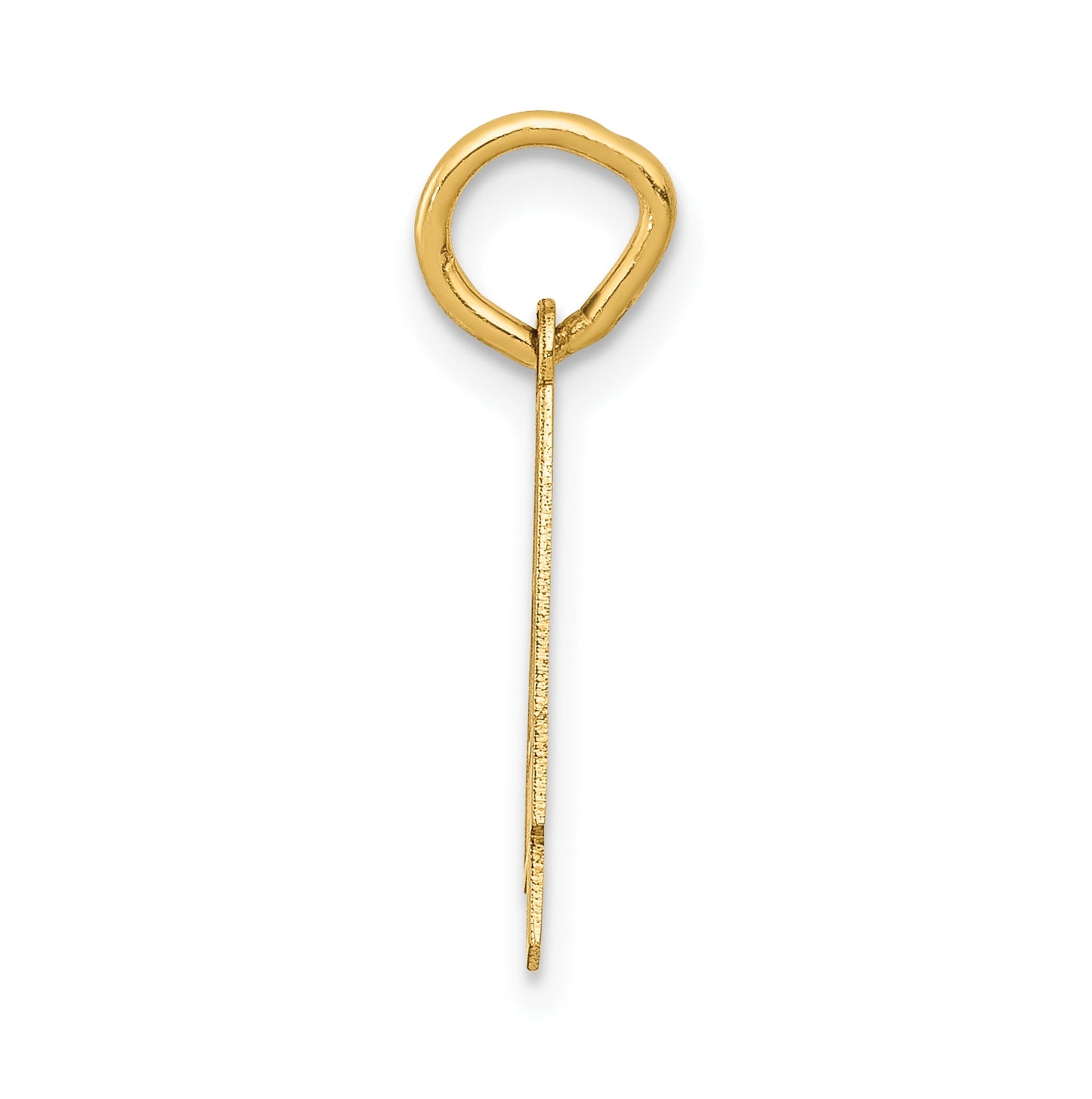 10K Yellow Gold Small Satin Number 4 Charm