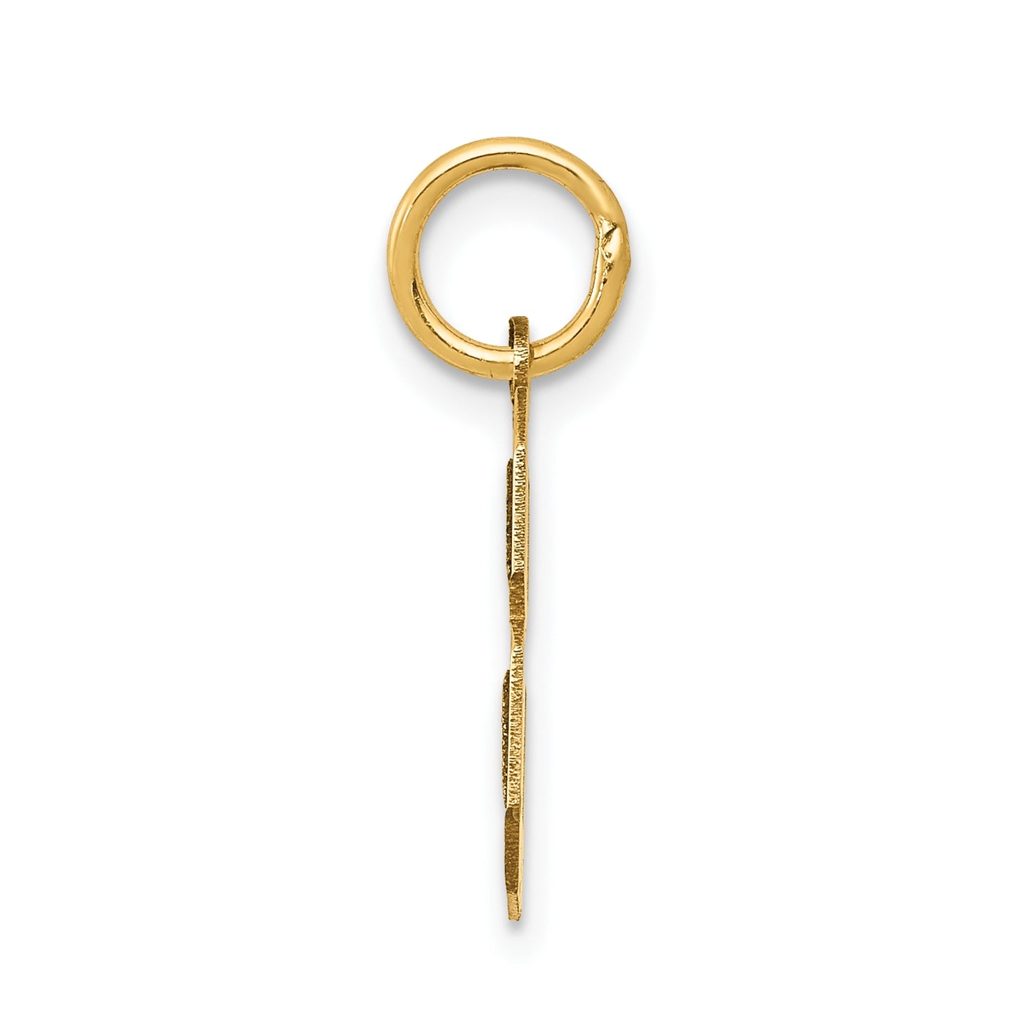 10K Yellow Gold Small Satin Number 8 Charm