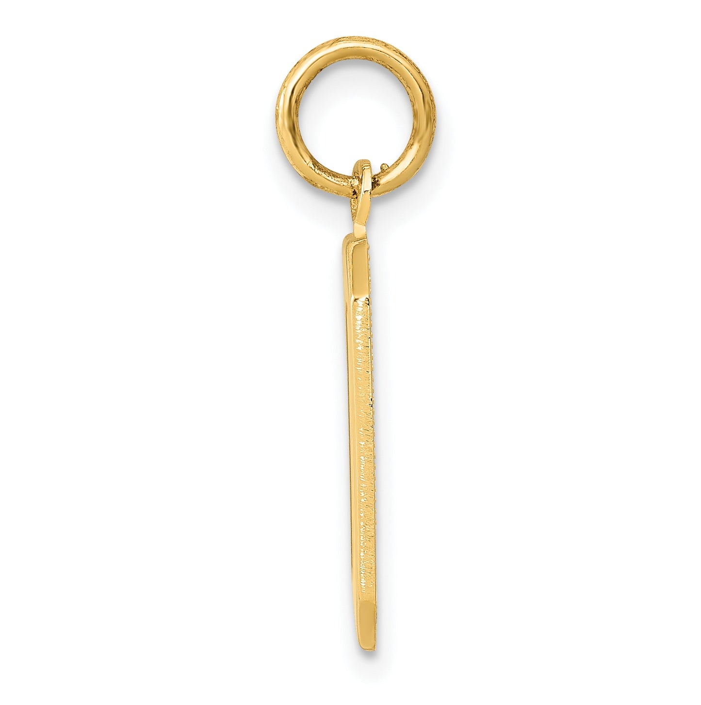 10K Yellow Gold Casted Medium Polished Number 0 Charm