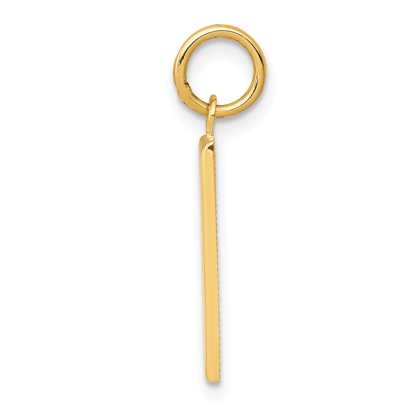 10K Yellow Gold Casted Medium Polished Number 1 Charm