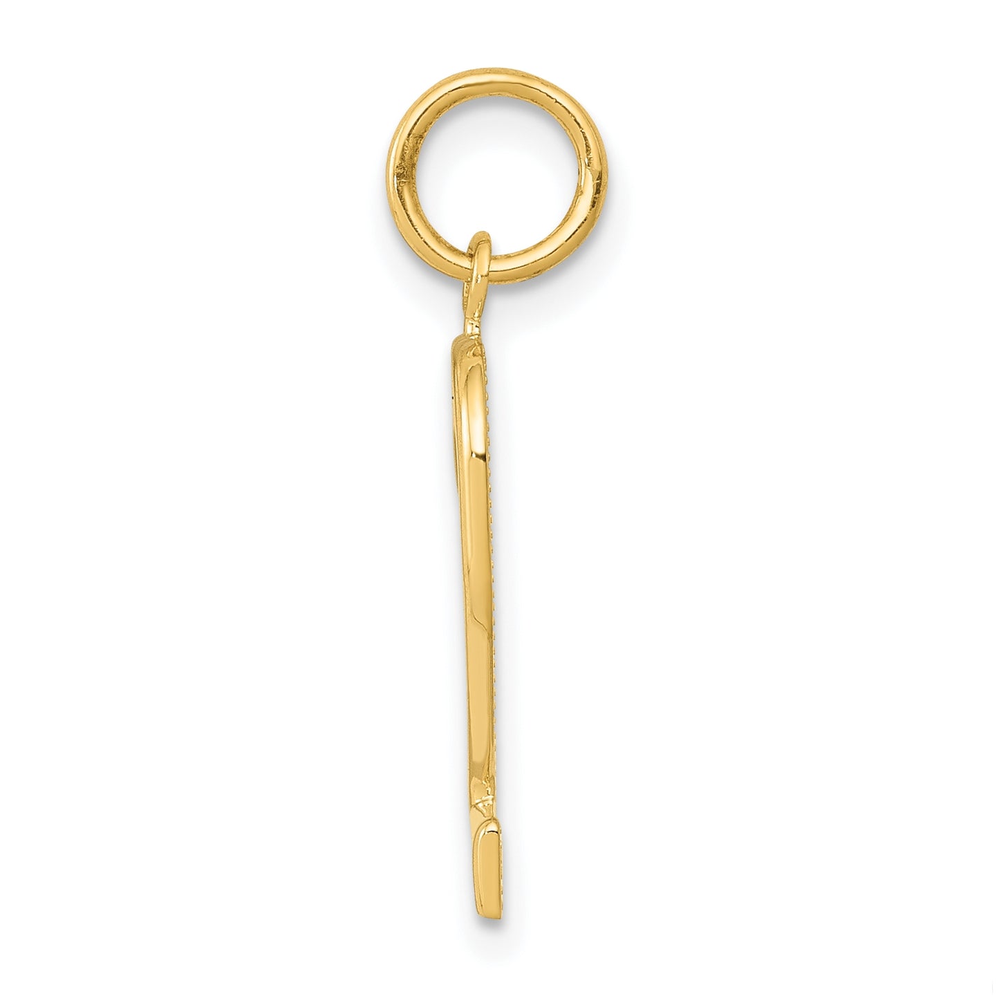 10K Yellow Gold Casted Medium Polished Number 2 Charm