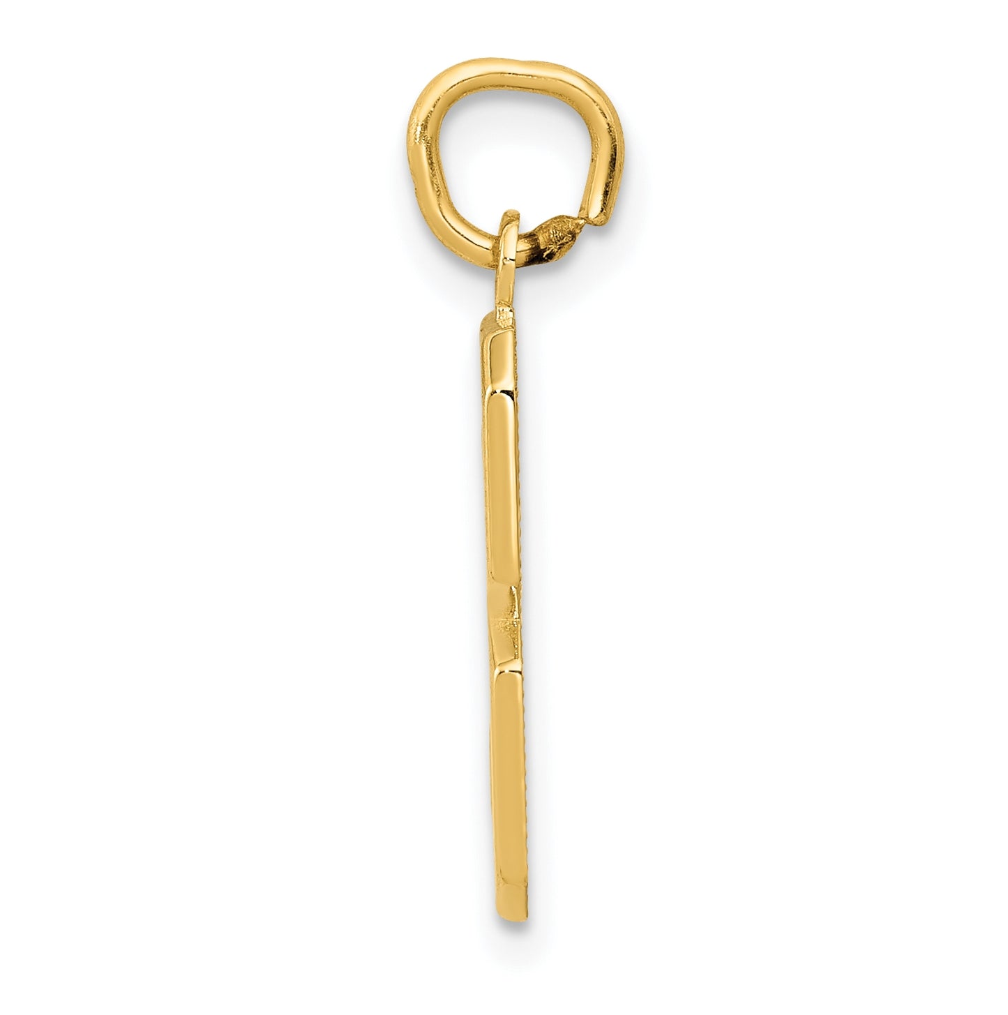 10K Yellow Gold Casted Medium Polished Number 3 Charm