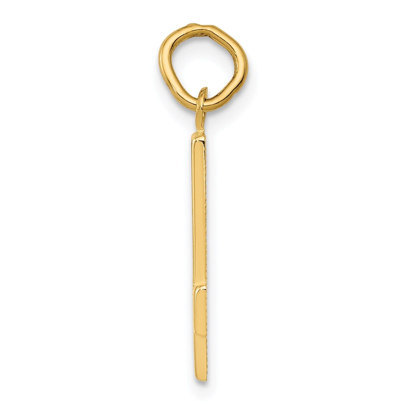 10K Yellow Gold Casted Medium Polished Number 4 Charm