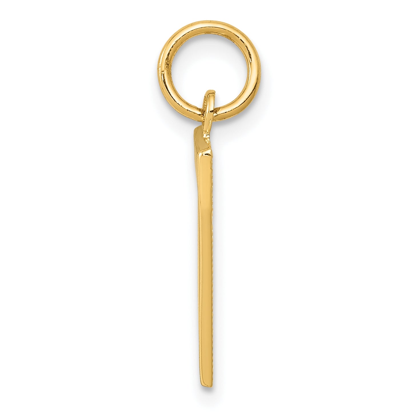 10K Yellow Gold Casted Medium Polished Number 7 Charm