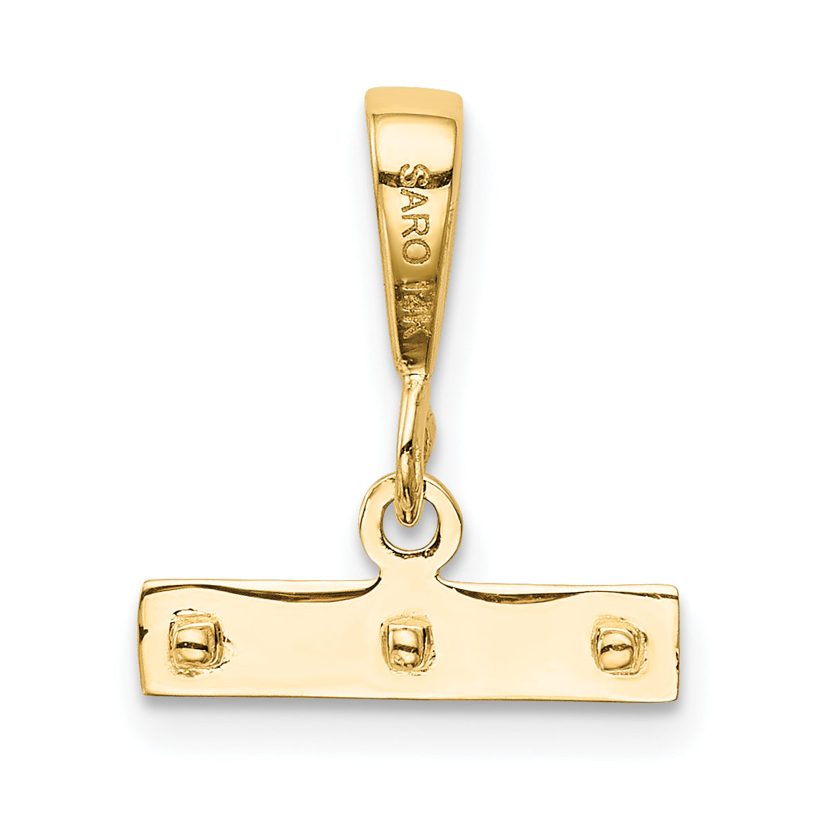 10K Yellow Gold Casted Medium Polished Top Charm