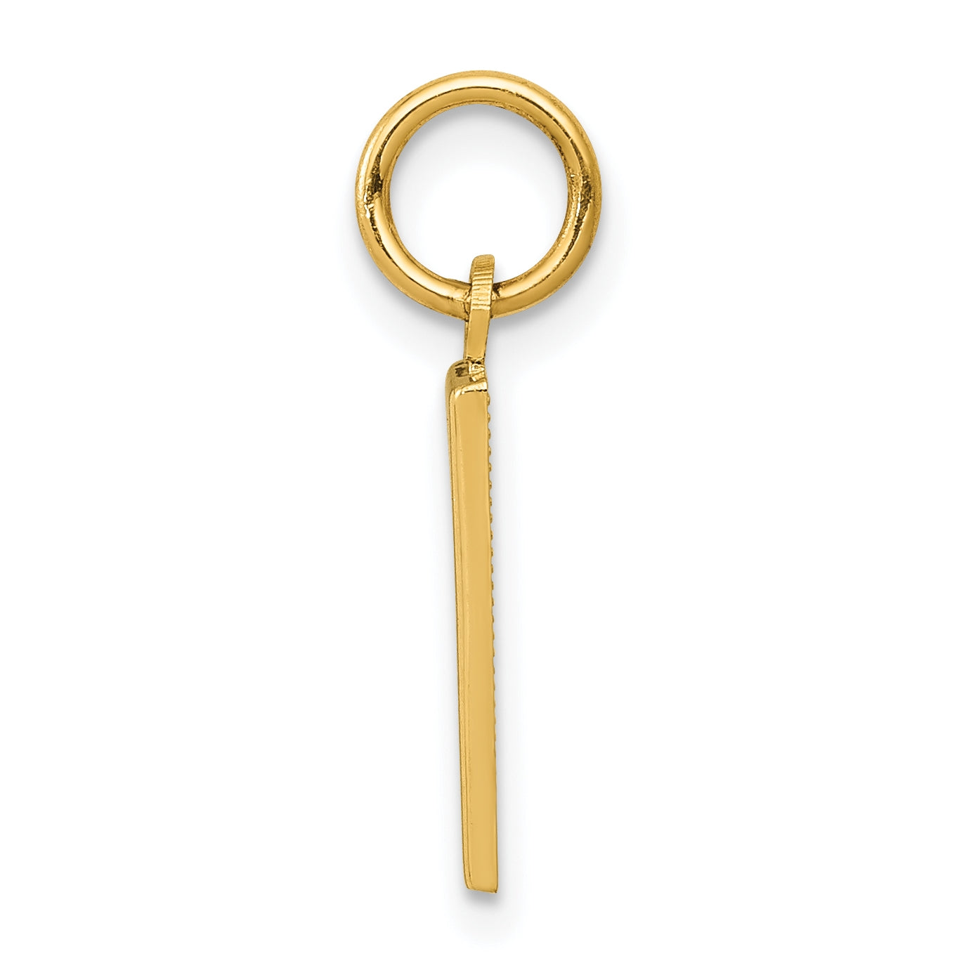 10K Yellow Gold Casted Small Polished Number 1 Charm