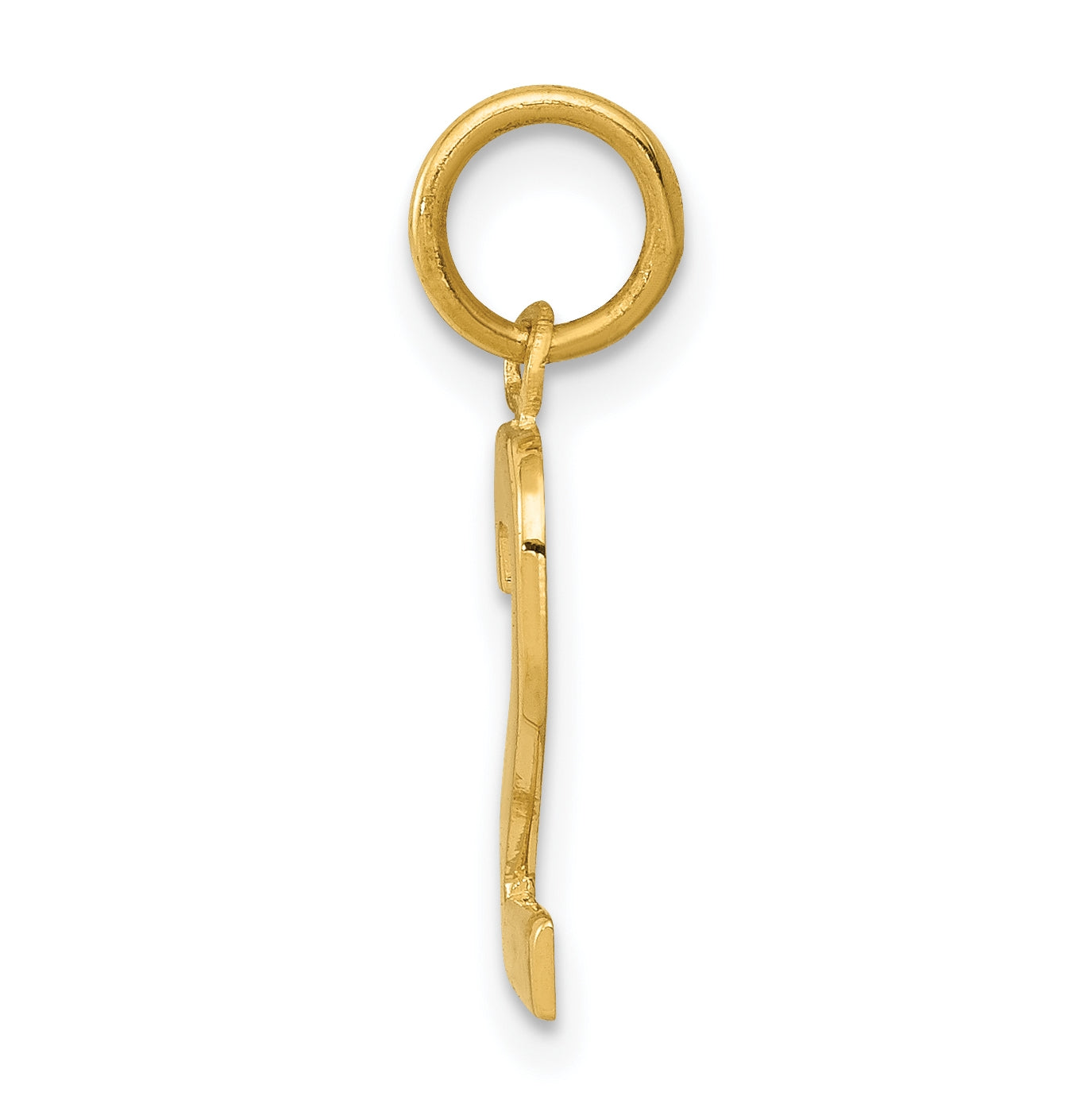 10K Yellow Gold Casted Small Polished Number 2 Charm