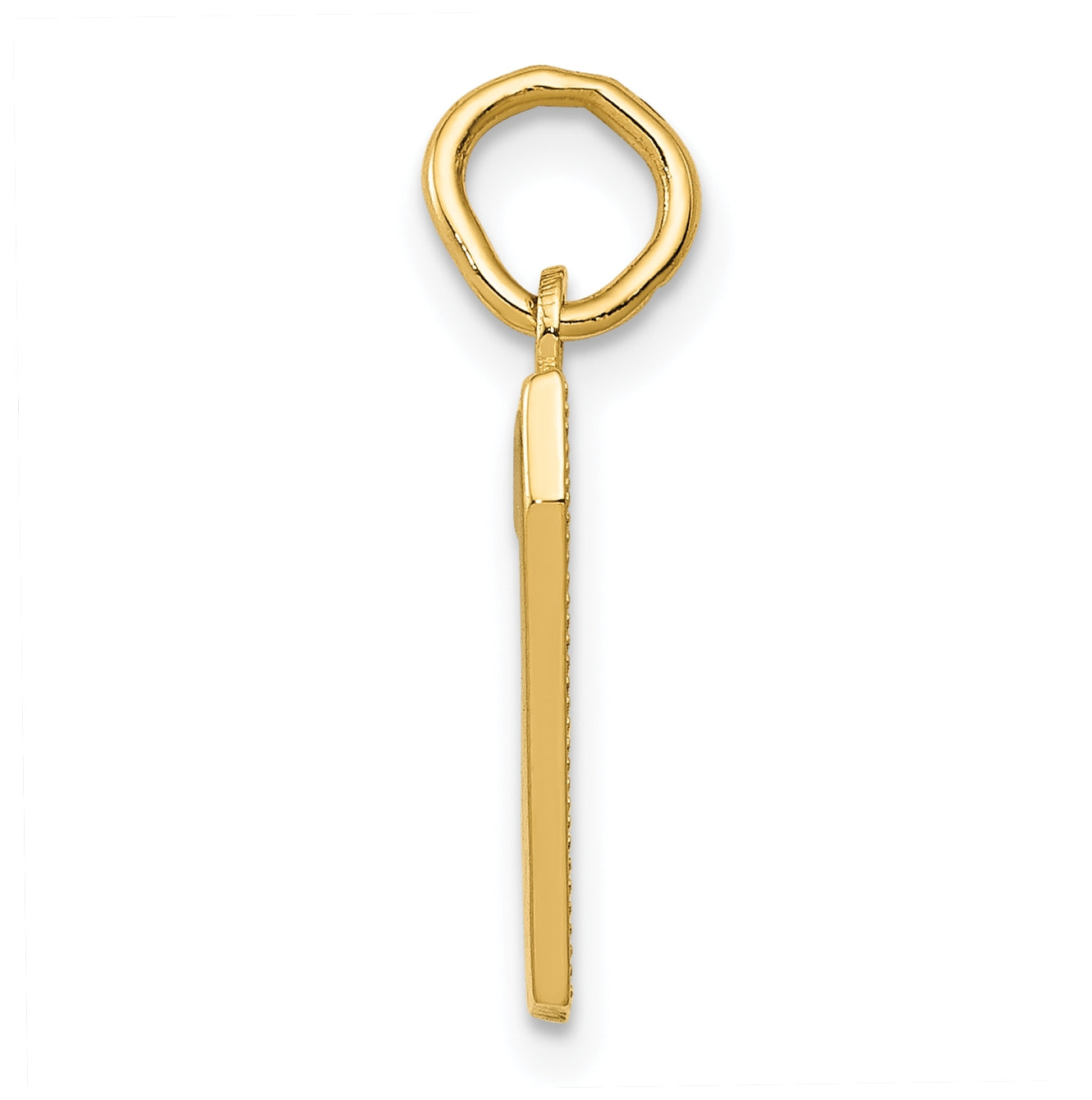 10K Yellow Gold Casted Small Polished Number 7 Charm