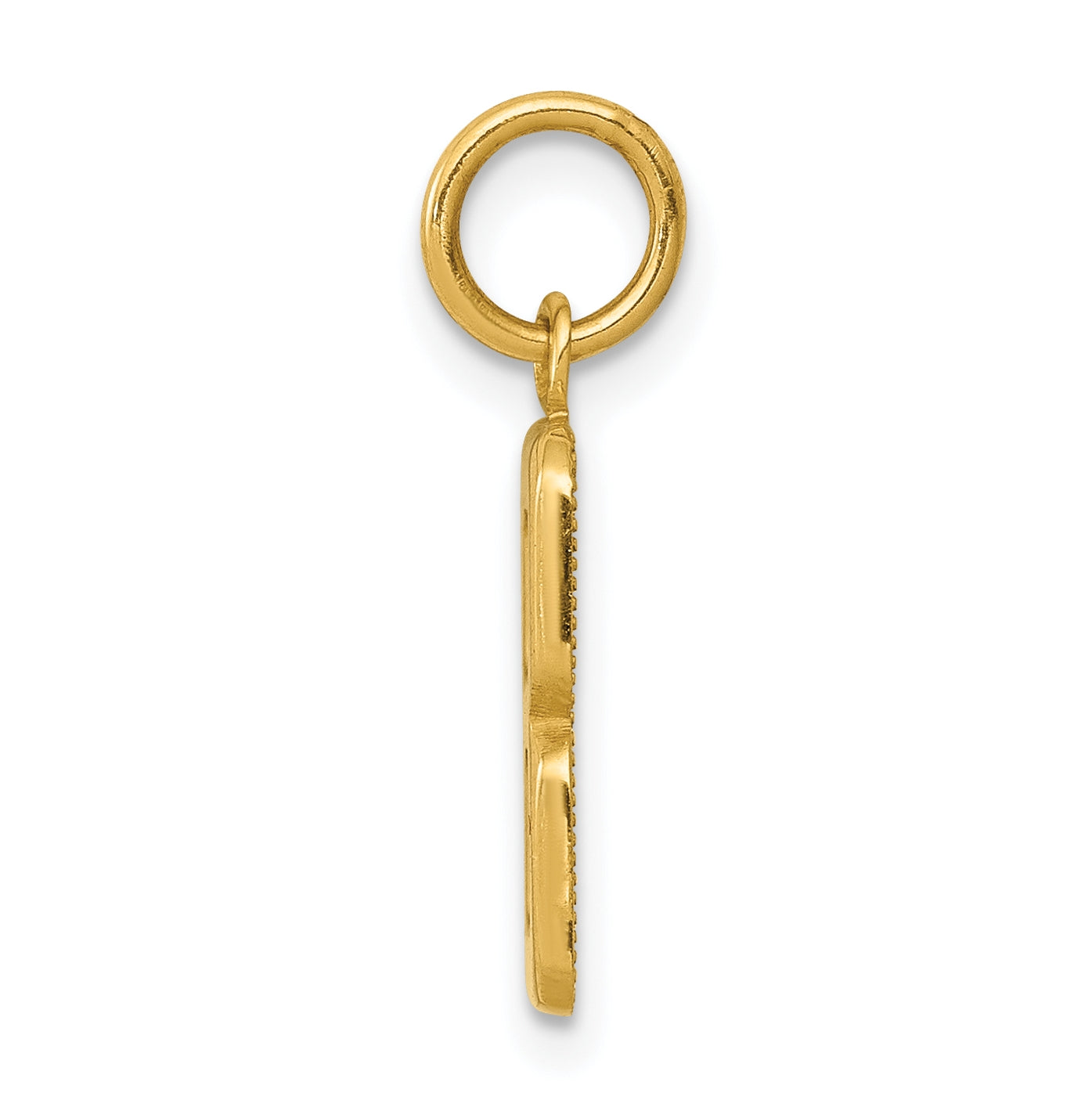 10K Yellow Gold Casted Small Polished Number 8 Charm