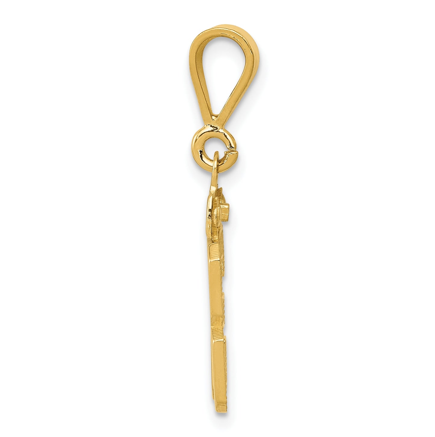 10K Yellow Gold Casted Small Polished Number 33 Charm