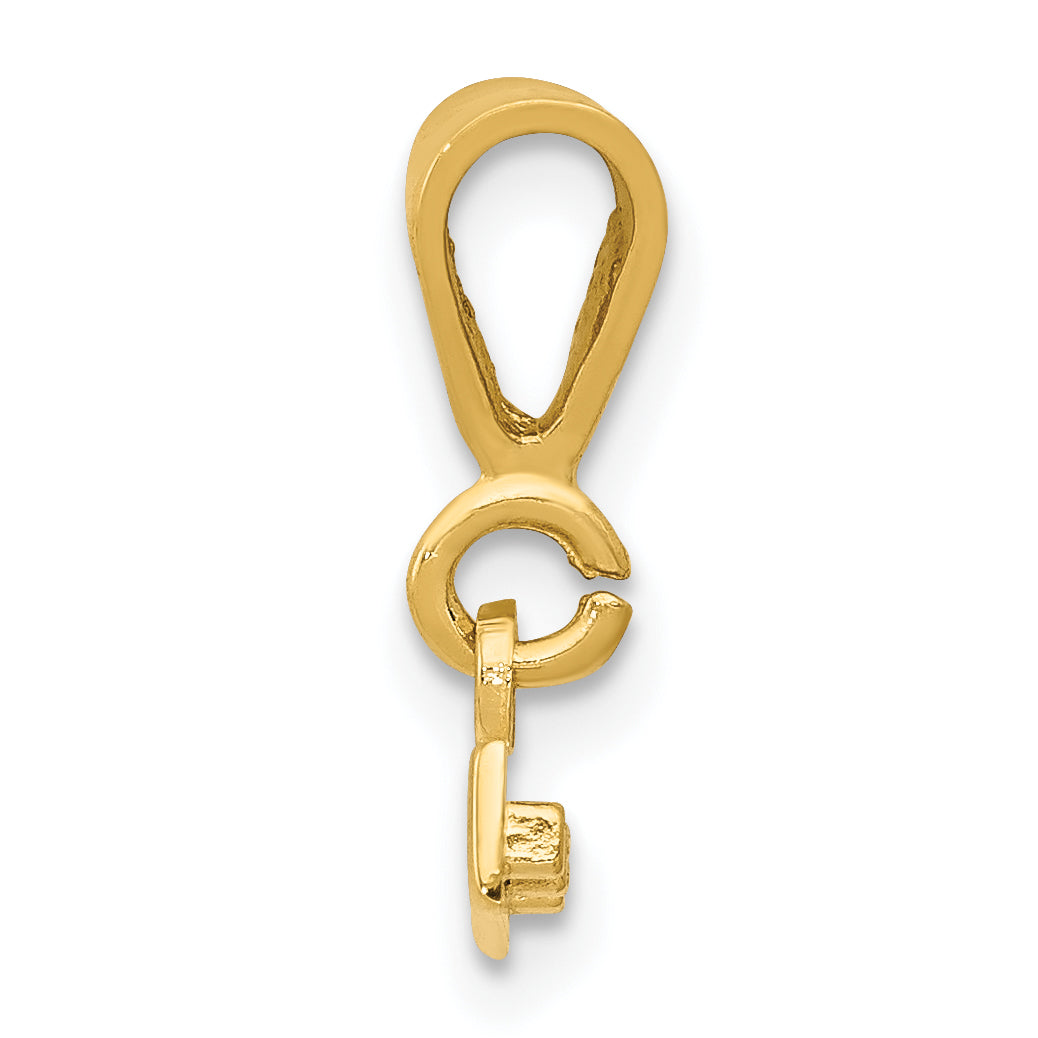 10K Yellow Gold Casted Small Polished Top Charm
