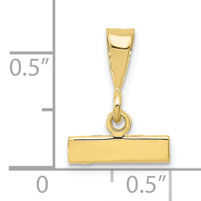 10K Yellow Gold Casted Small Polished Top Charm