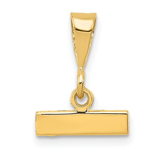 10K Yellow Gold Casted Small Polished Top Charm