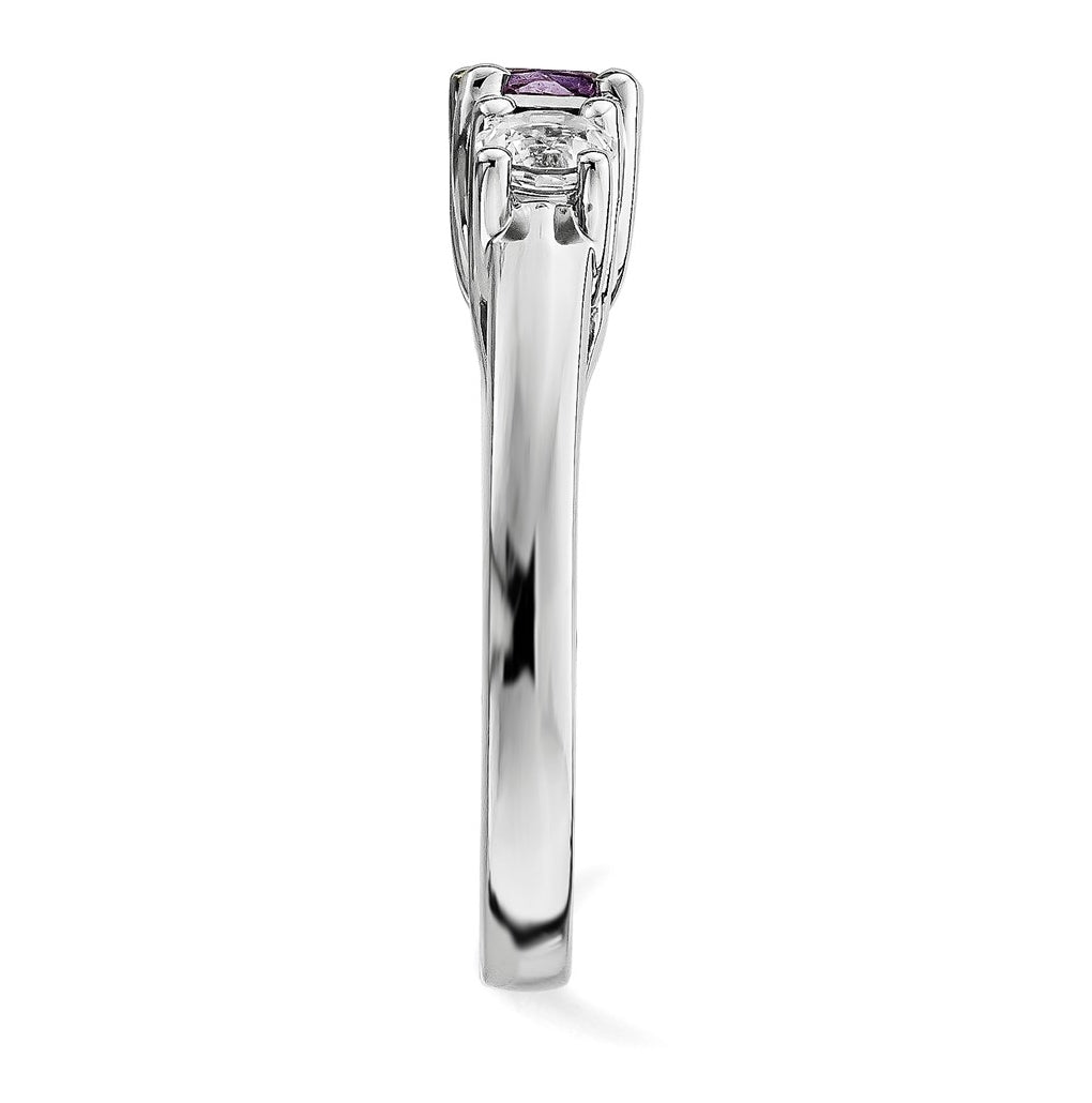 10k White Gold Survivor Collection Clear/Gem Pamela Ring – Elegant Jewelry Gift for Birthday, Anniversary, Engagement, Wedding