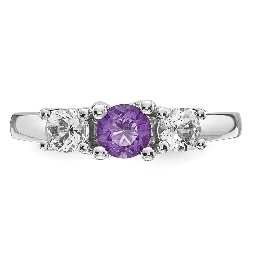 10k White Gold Survivor Collection Clear/Gem Pamela Ring – Elegant Jewelry Gift for Birthday, Anniversary, Engagement, Wedding