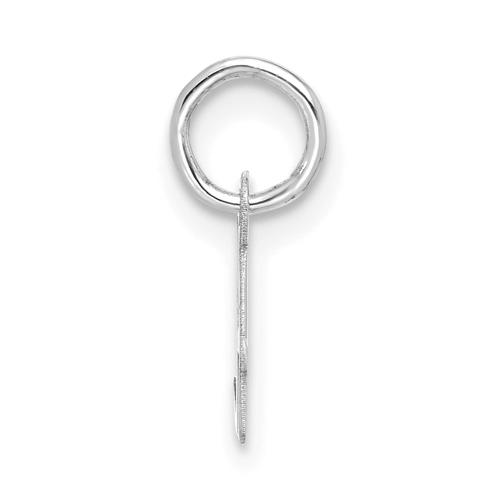 10K White Gold Small-Script Initial A Charm