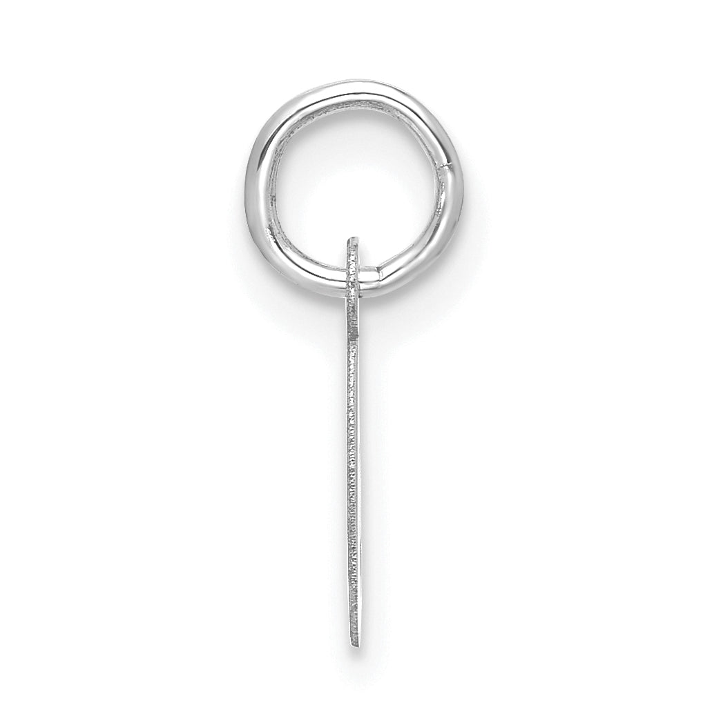 10K White Gold Small-Script Initial G Charm