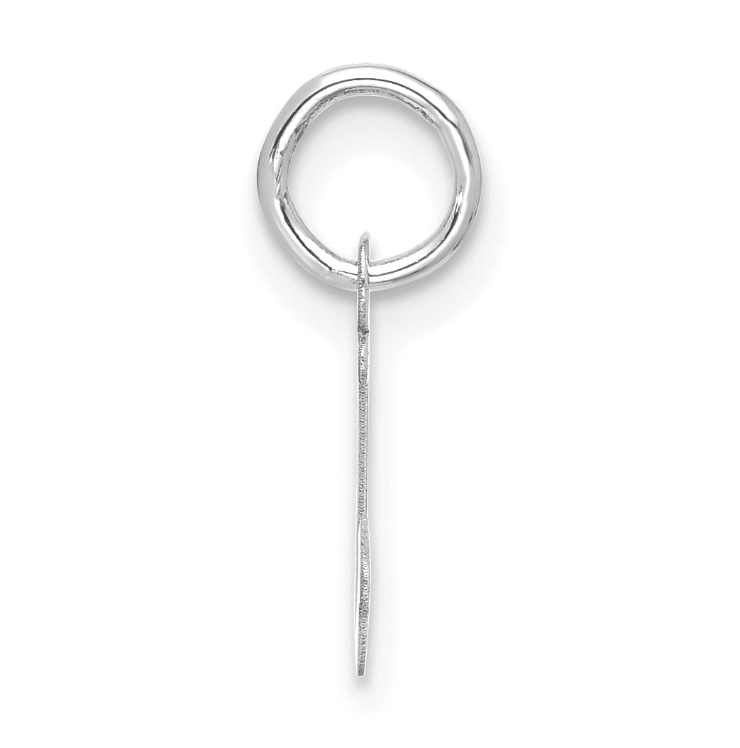 10K White Gold Small-Script Initial J Charm