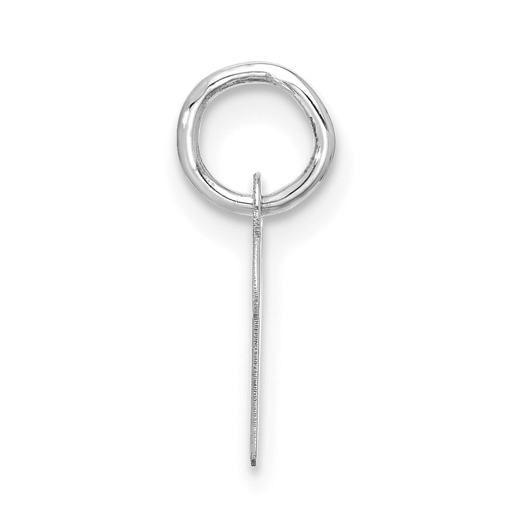 10K White Gold Small-Script Initial K Charm