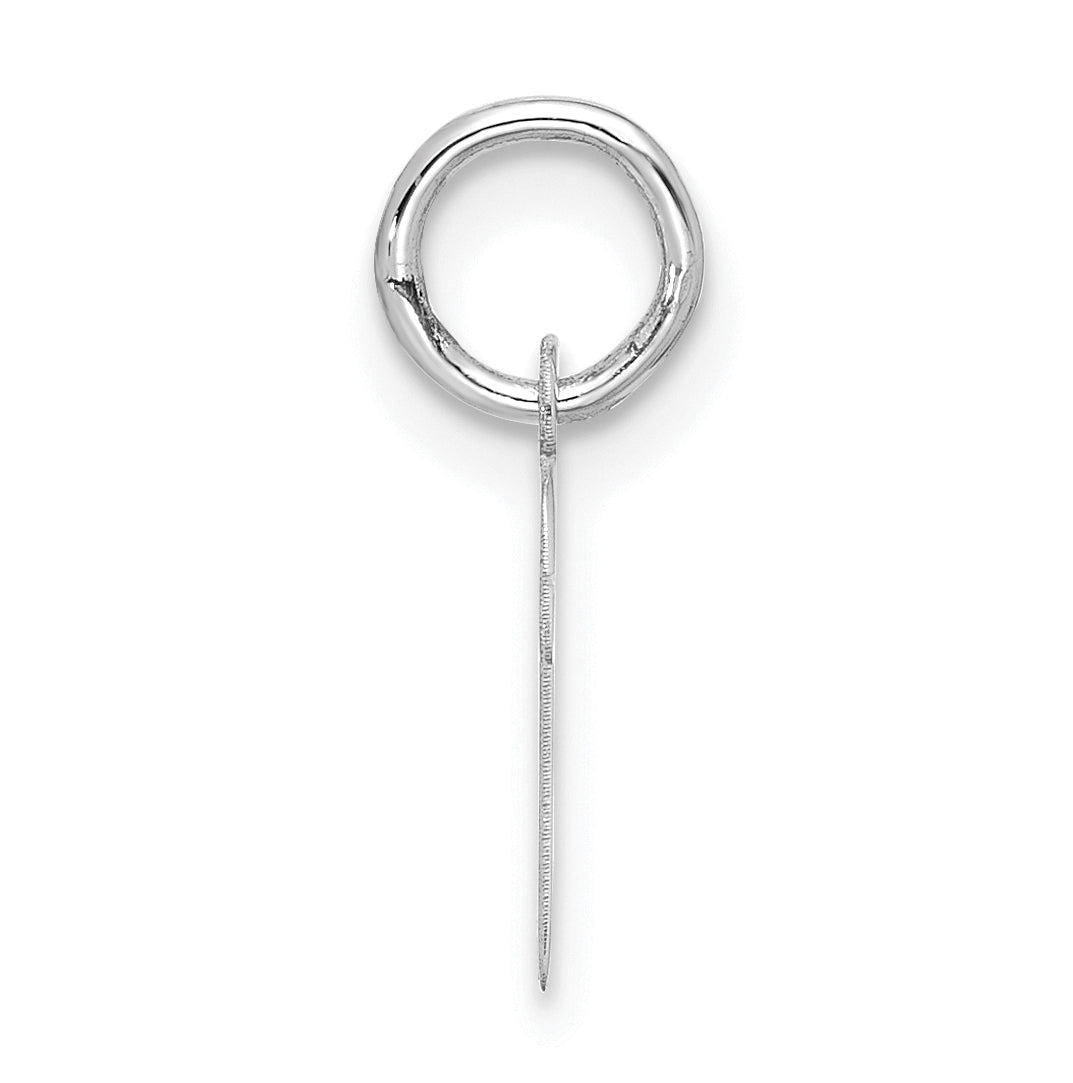 10K White Gold Small-Script Initial P Charm