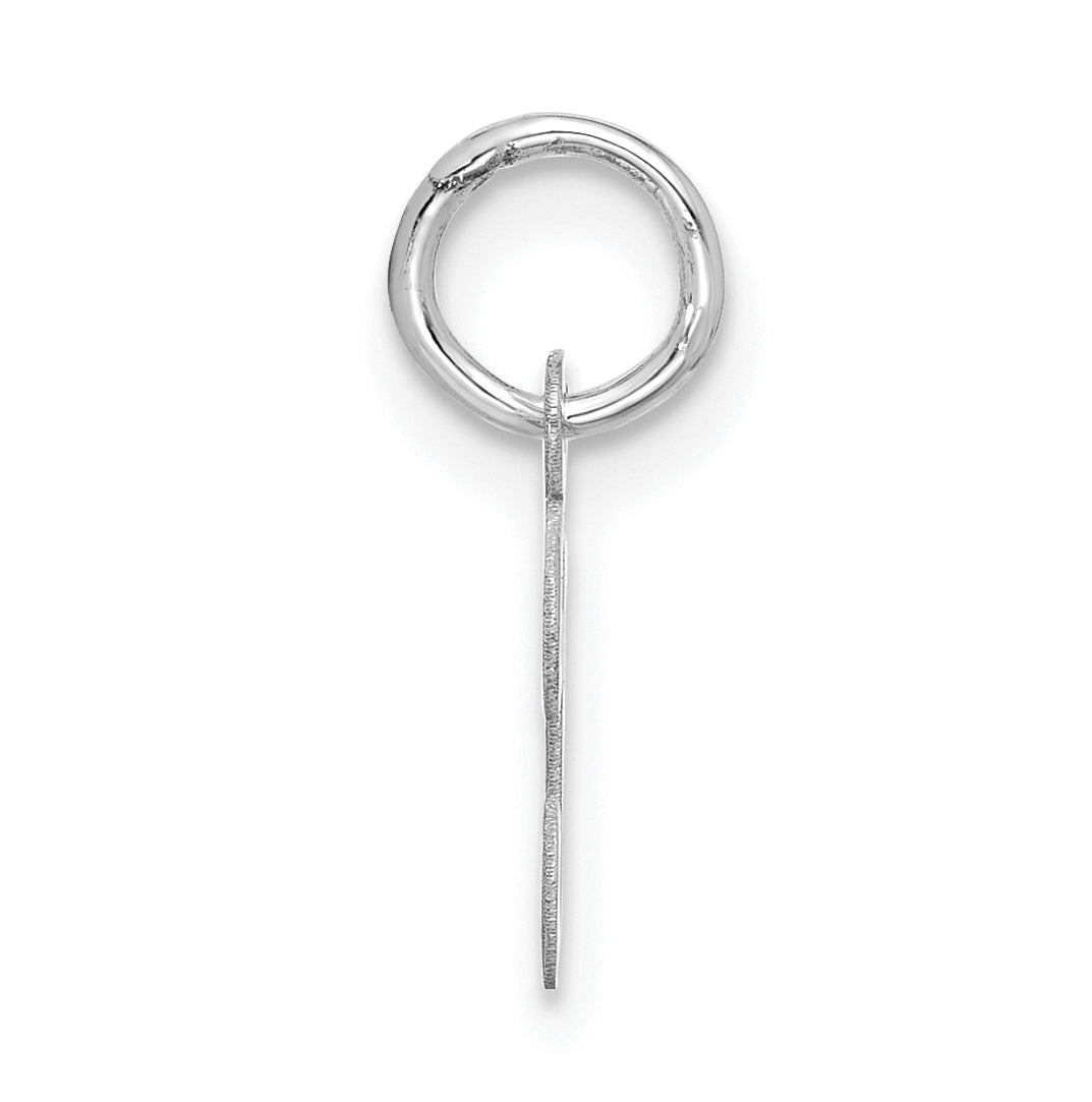 10K White Gold Small-Script Initial T Charm
